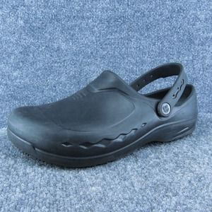 Shoes for Crews Men Clog Shoes‎ Black Synthetic Slip On Size 9 Medium